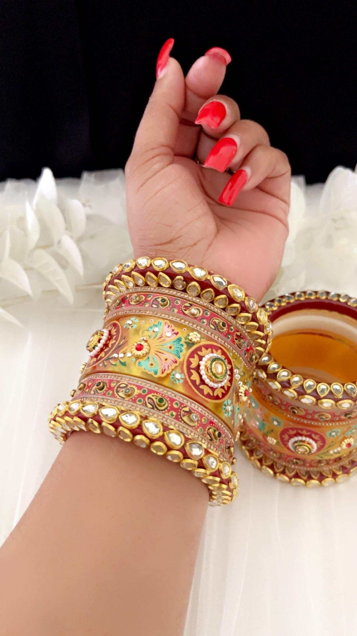 Kundan Bridal Chura: Traditional Indian Wedding Bangles