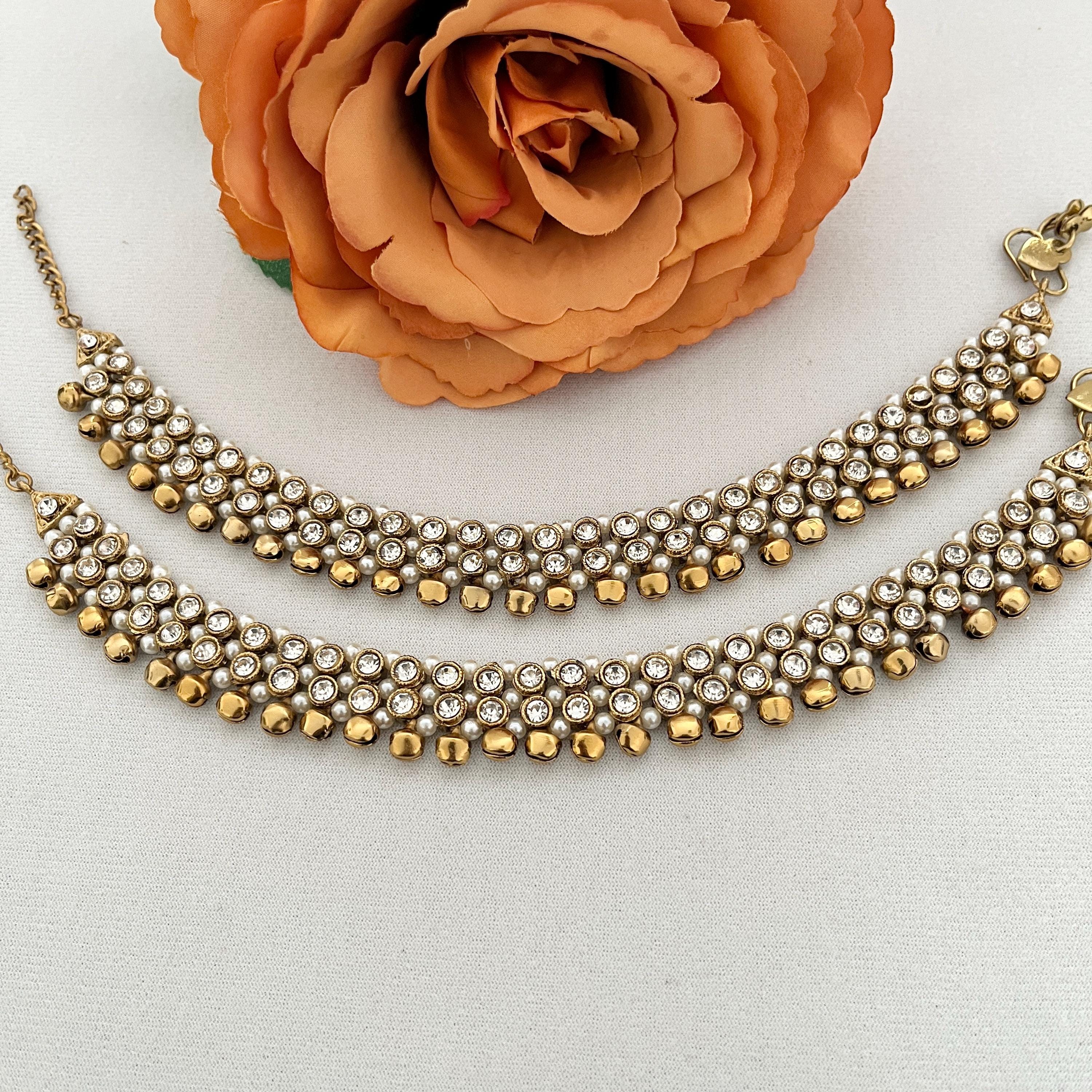 Beautiful Bridal Payal, Ghunghroo Silver Payal, Elegant Payal Anklets, Ghungru Anklets, Payzeb, Body Jewelry, Anklet, Godl Payal