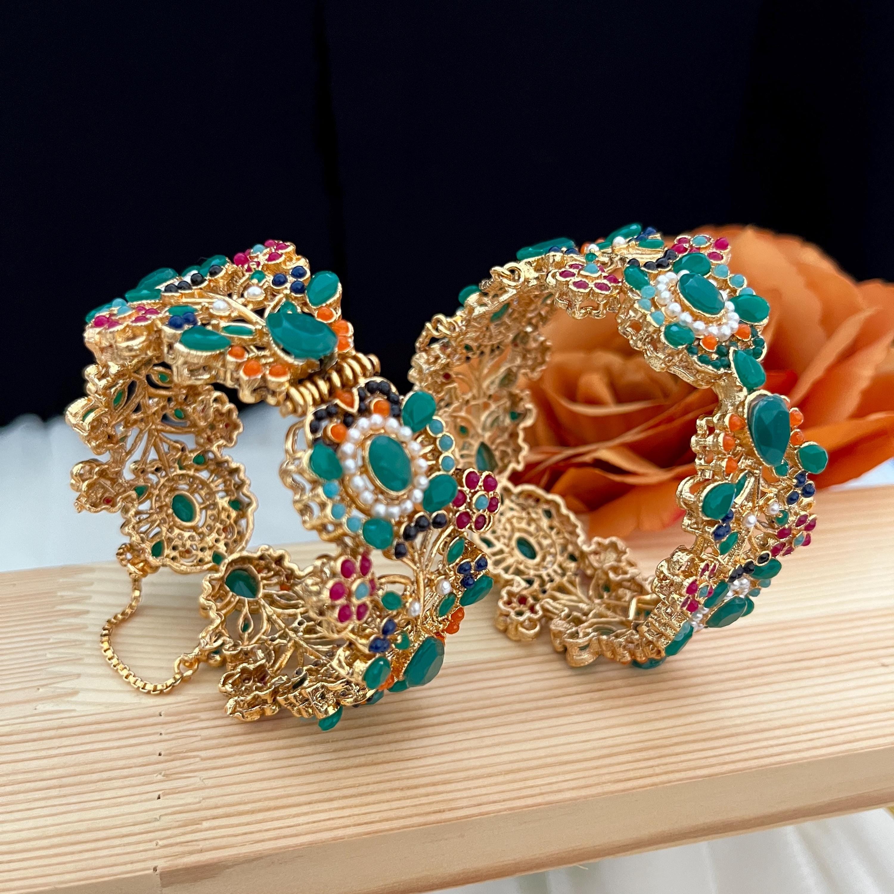 Traditional Indian Bangles | Kangan | Rajasthani Chura | Royal Wedding Bangles | Punjabi Chura | Kundan Bridal Chura | Chura Bangles