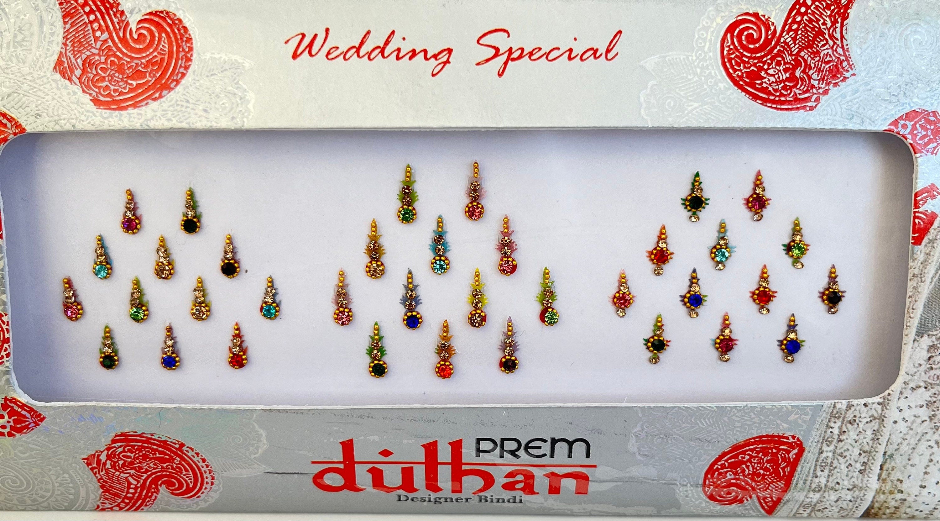 Indian Punjabi Bollywood traditional Fancy Bindi Packets Multicolour
