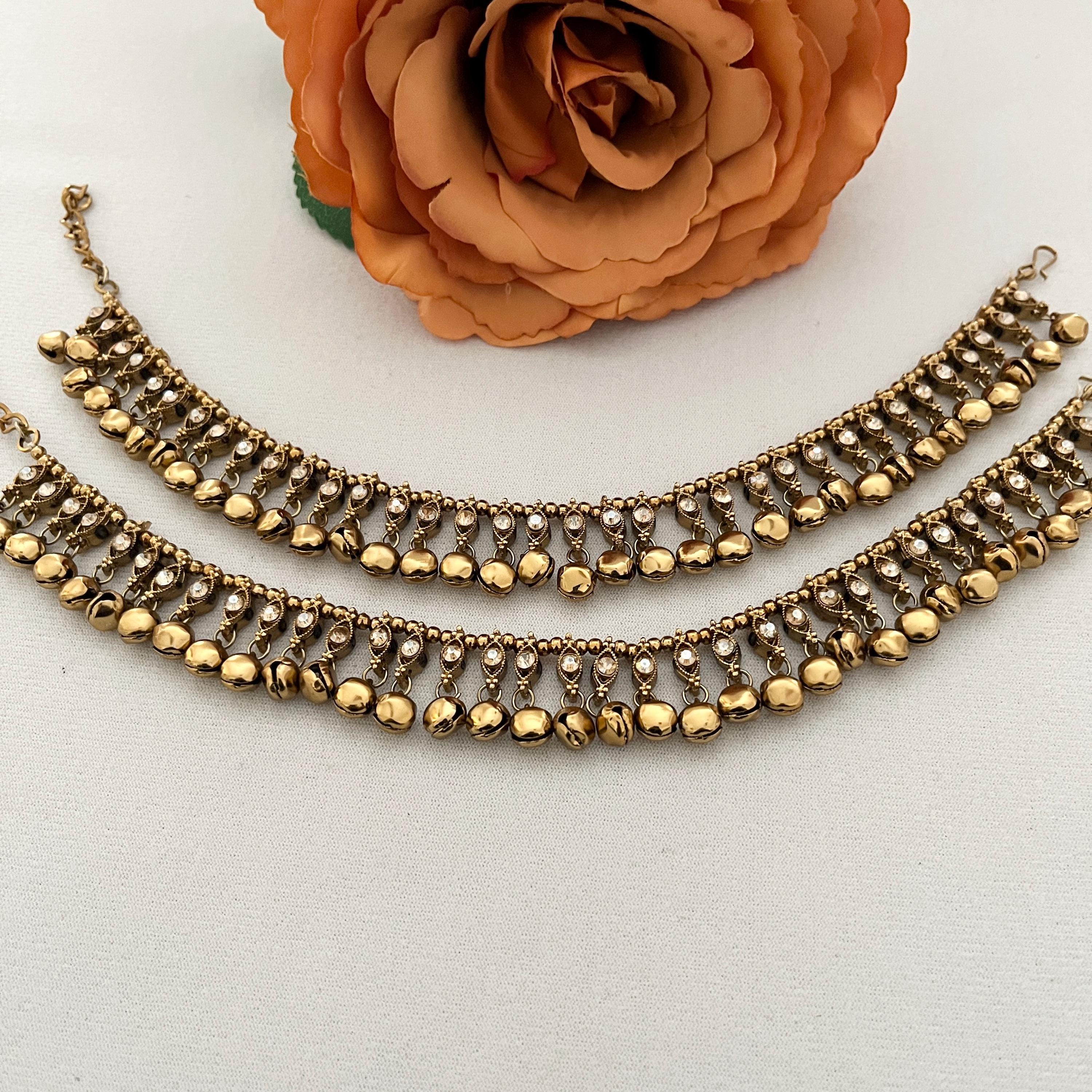 Beautiful Bridal Payal, Ghunghroo Silver Payal, Elegant Payal Anklets, Ghungru Anklets, Payzeb, Body Jewelry, Anklet, Godl Payal