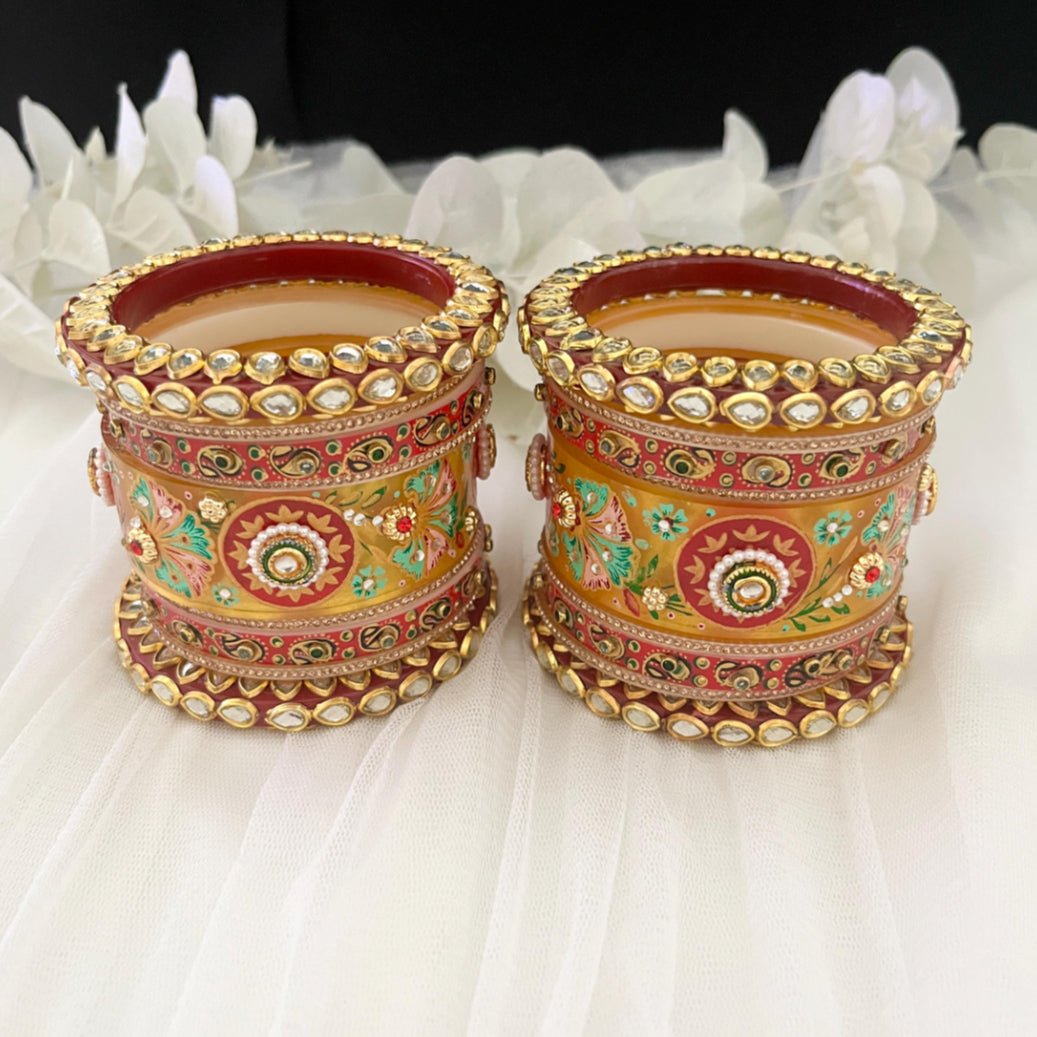 Beautiful Rajistani Churra Indian Bangles 2 in a set size 2.4