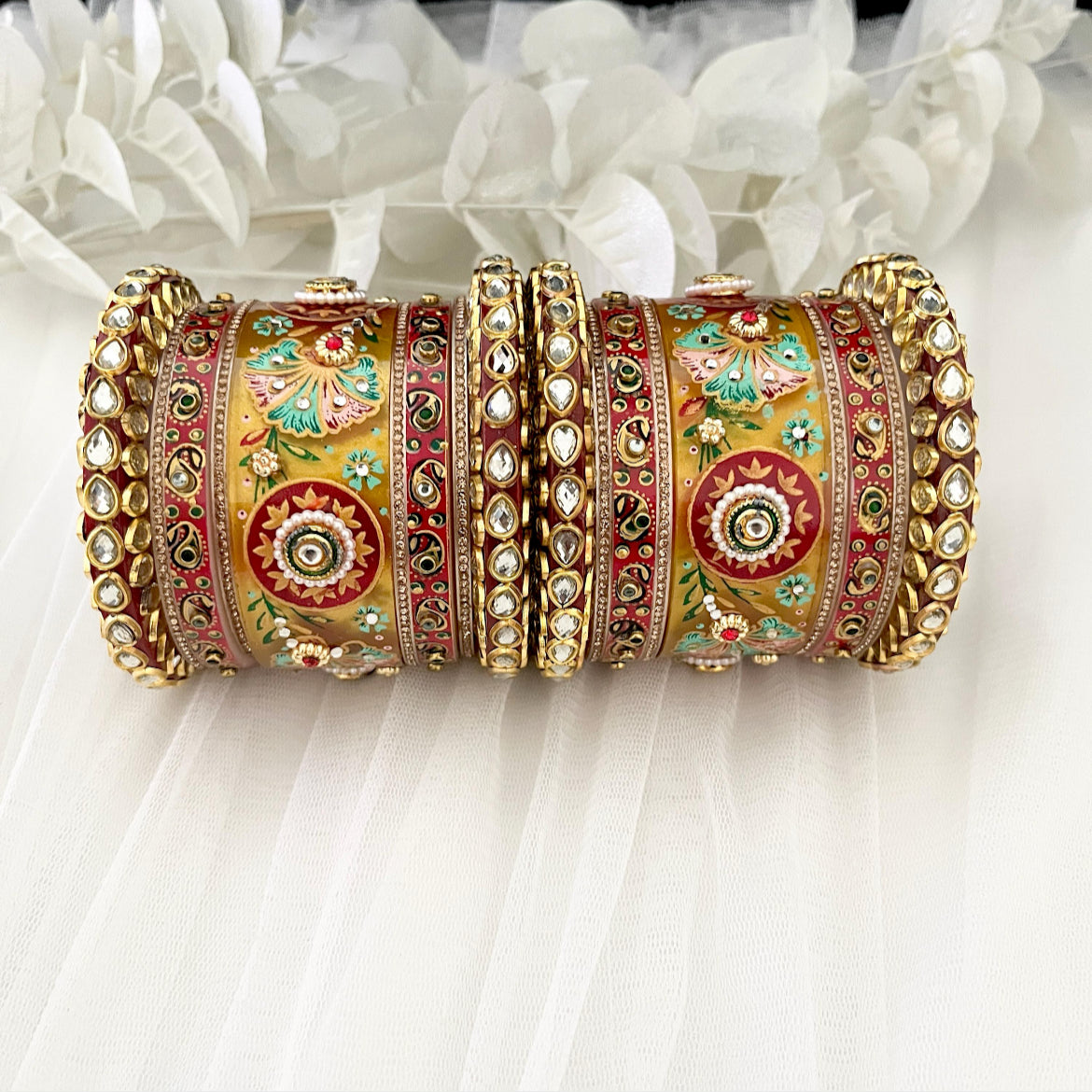 Beautiful Rajistani Churra Indian Bangles 2 in a set size 2.4