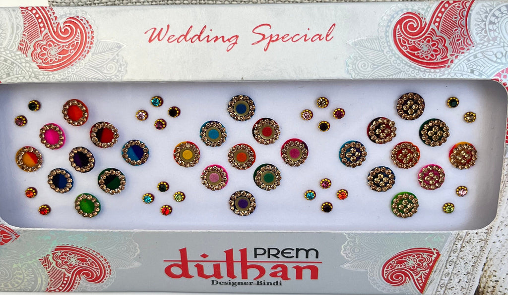 Indian Punjabi Bollywood traditional Fancy Bindi Packets Multicolour