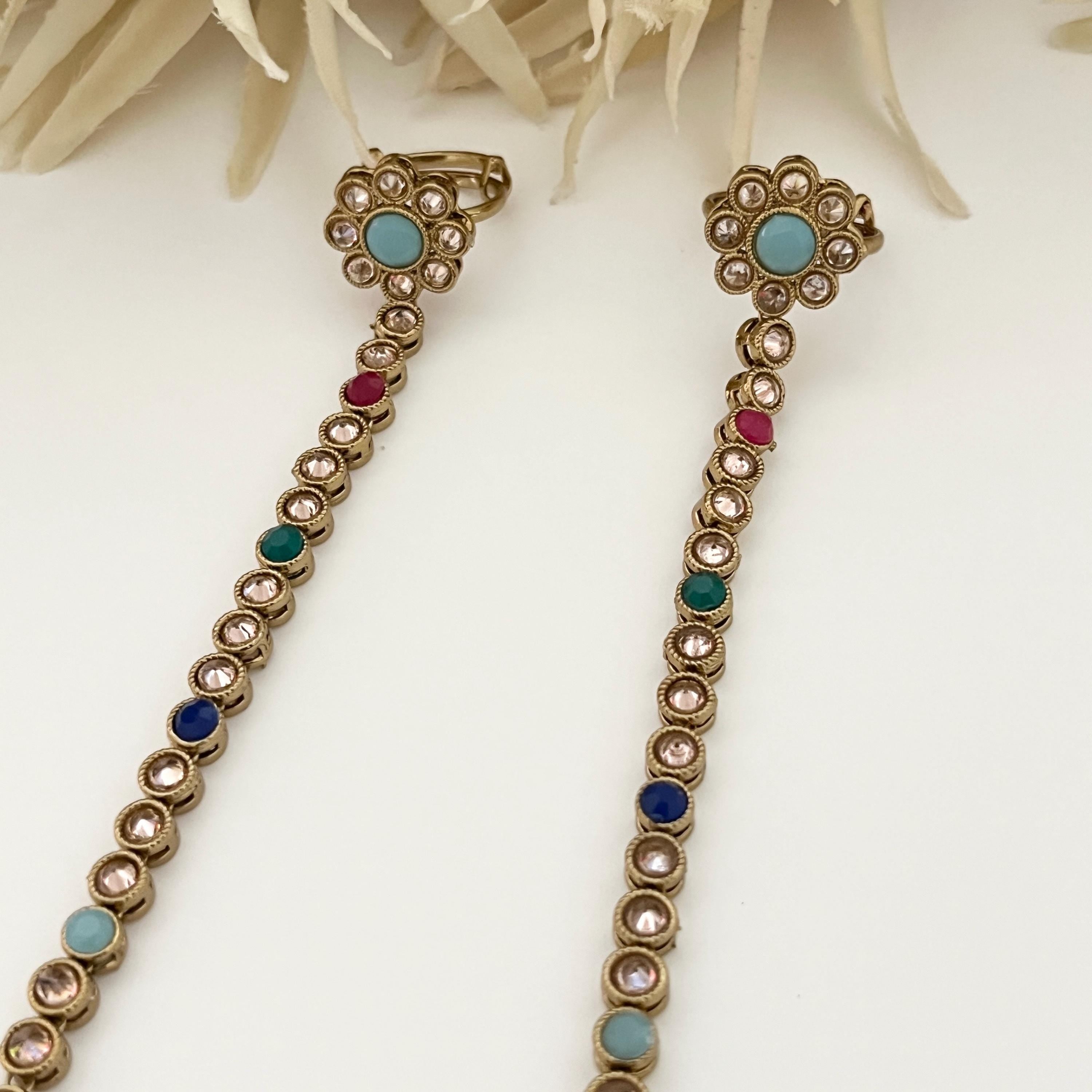 Kundan Hath Panja: Indian Bridal Jewelry Ring Bracelet