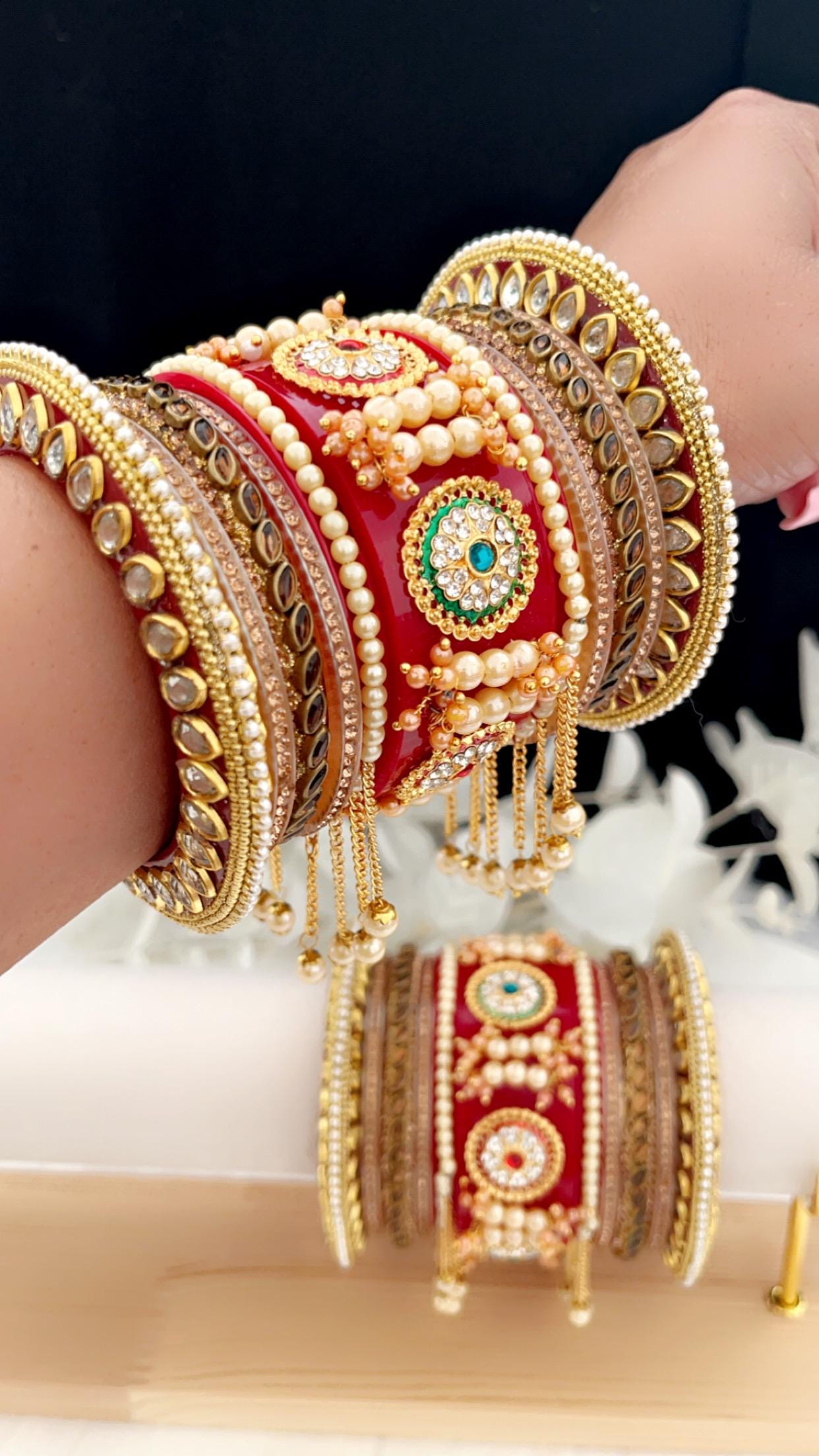 Traditional Indian Bangles | Wedding Chura | Rajasthani Chura | Royal Wedding Bangles | Punjabi Chura | Kundan Bridal Chura | Chura Bangles