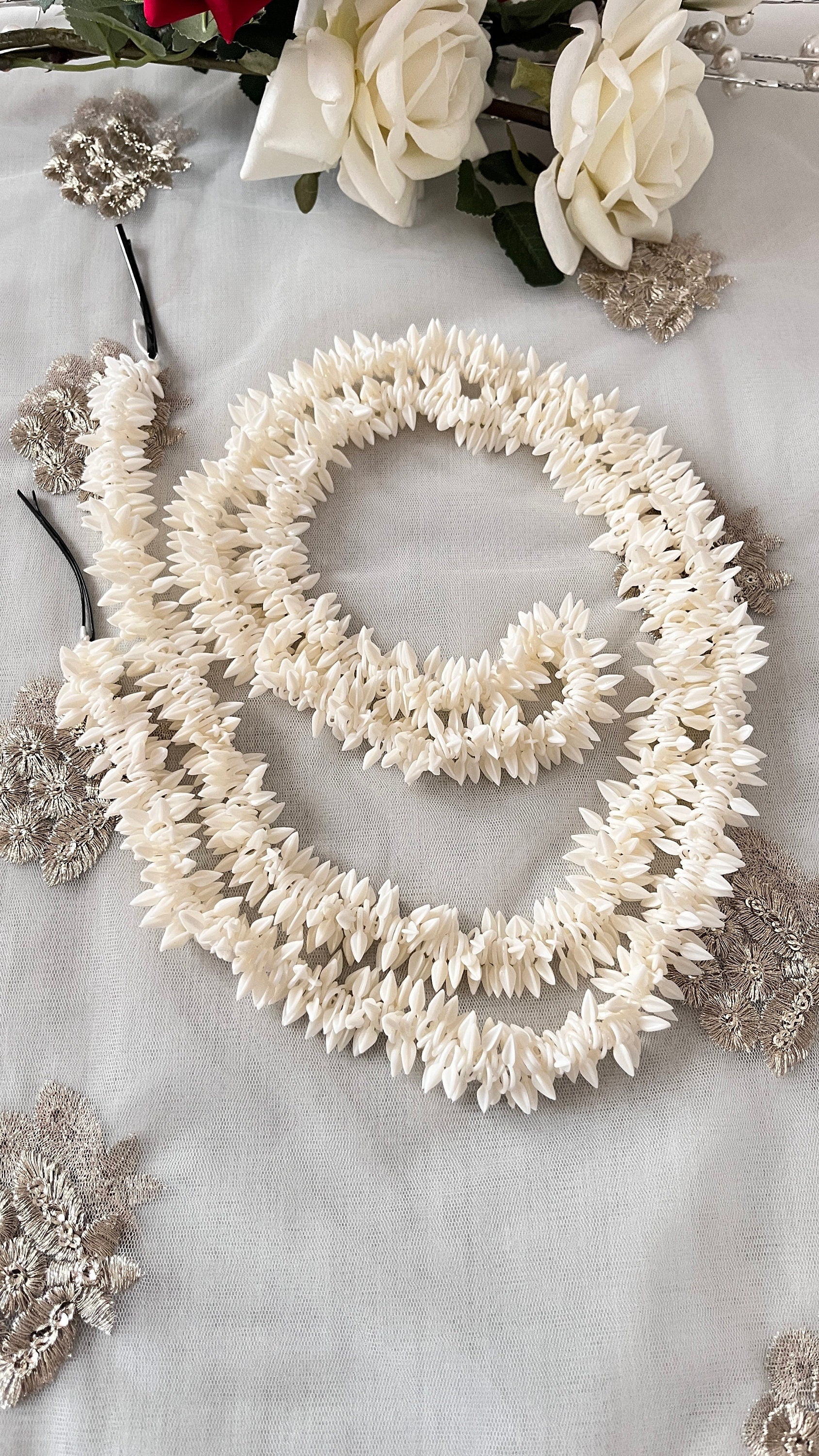 Jasmine Scented Long Floral Hair Tie/Gajra/Mogra