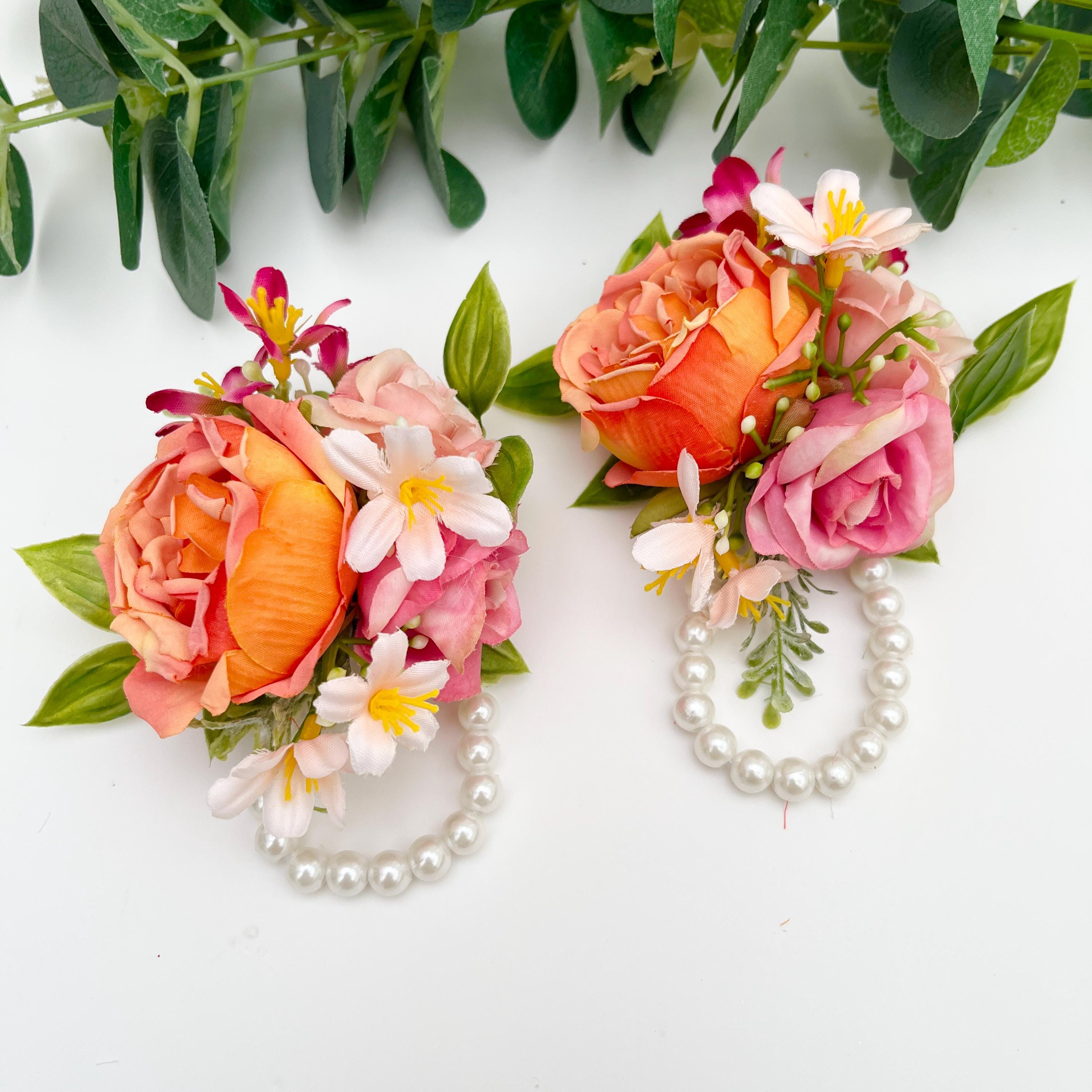 Handcrafted Floral Haldi Mehndi Jewelry Set: Indian Wedding Kaleerey