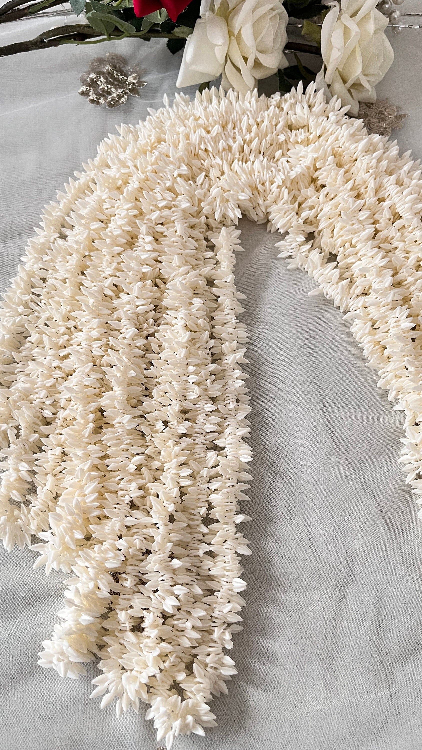 Jasmine Scented Long Floral Hair Tie/Gajra/Mogra