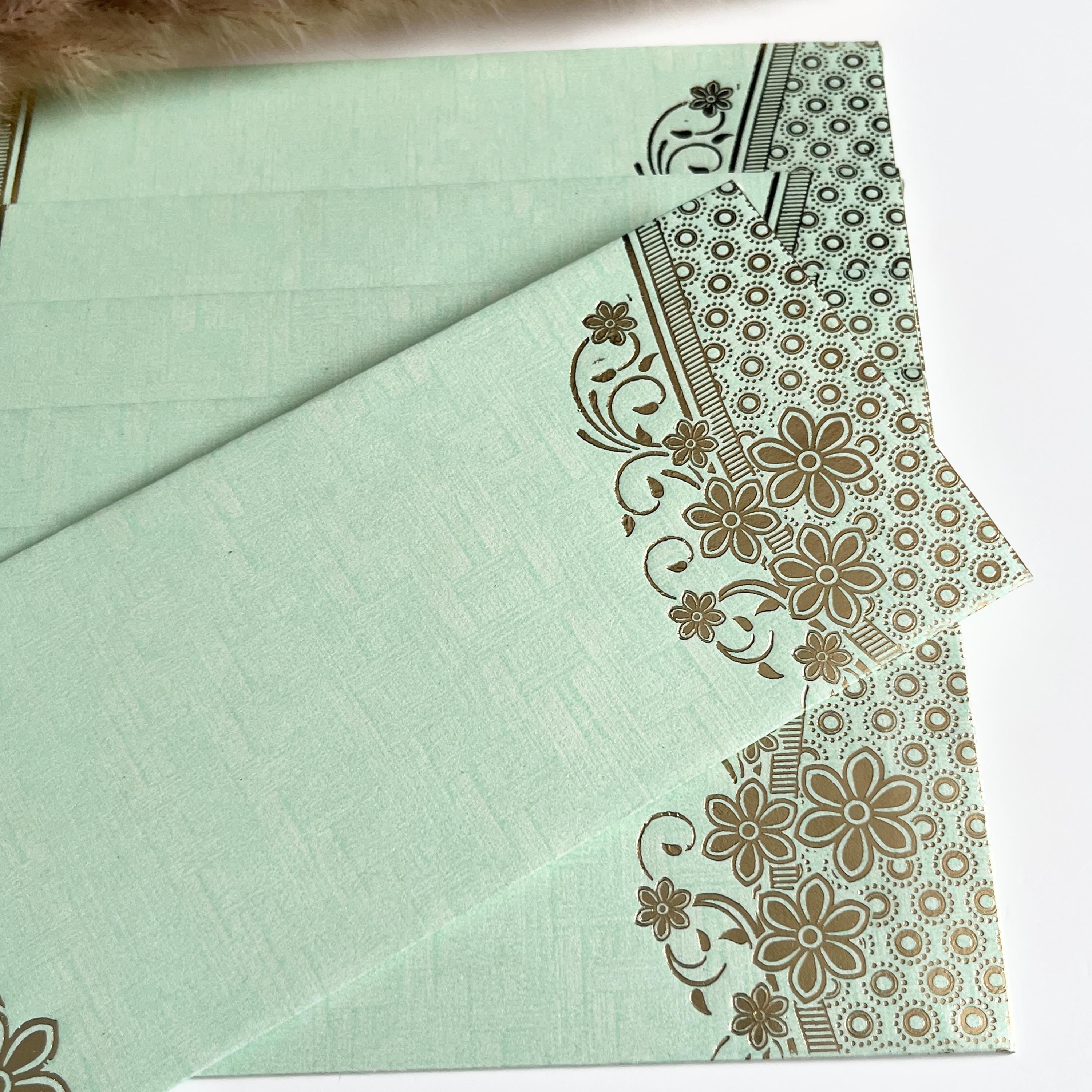 Money Envelopes/ Gift Cards/Green Shagun Envelopes/ Money Wallets/ Gold Foil Cards
