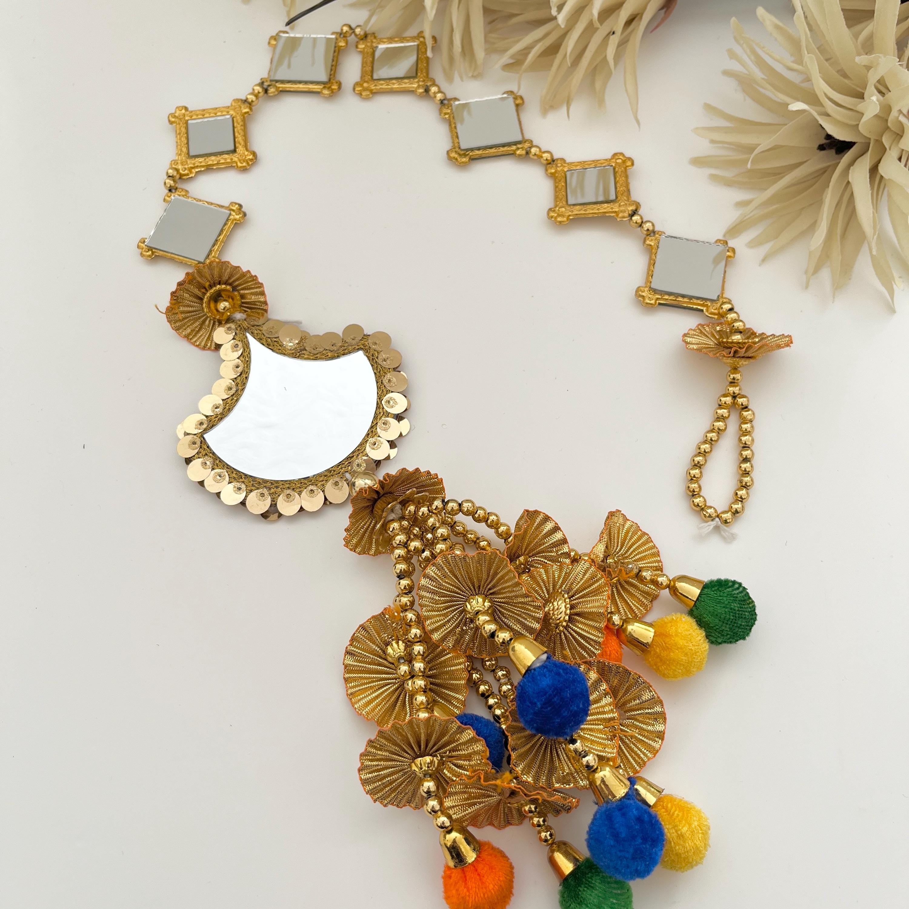 Punjabi Paranda Hair Choti: Braided Latkans with Mirrors & Pom Poms