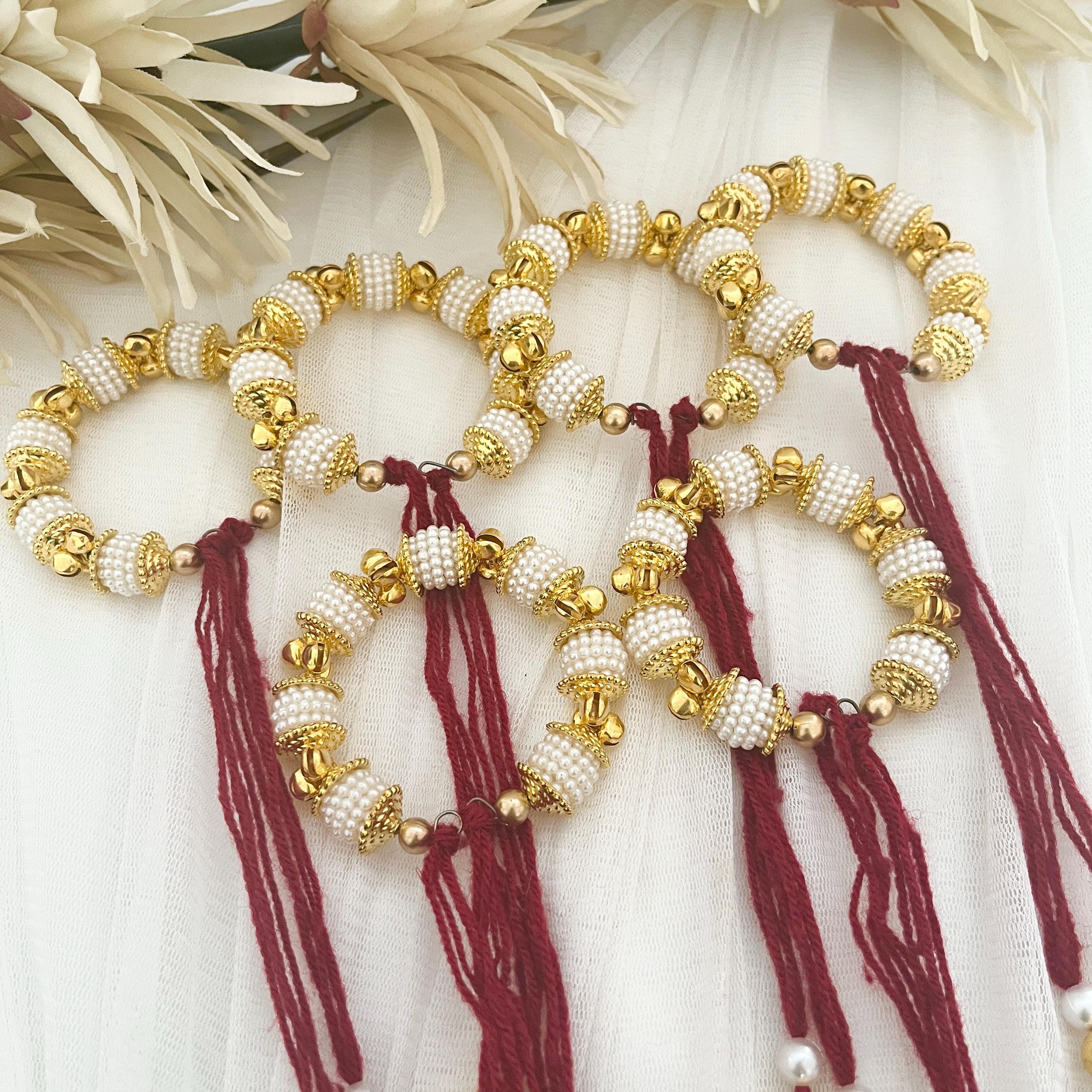 Bracelet Ganney & Atta Mauli Ball Indian Punjabi Wedding Maiyan Ceremony Haldi Ceremony Wedding Momento Favours Gift Fancy Gane Gaanas