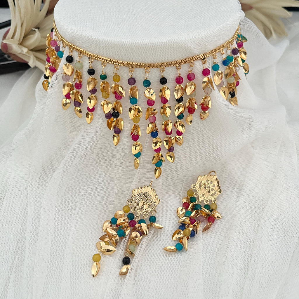Gold Choker set,Pearl Choker Set jadau Jewelry,Punjabi Wedding Jewelry,Pakistani Bridal Jewelry,Hyderabad Jewelry,Patra Gold Traditional Set