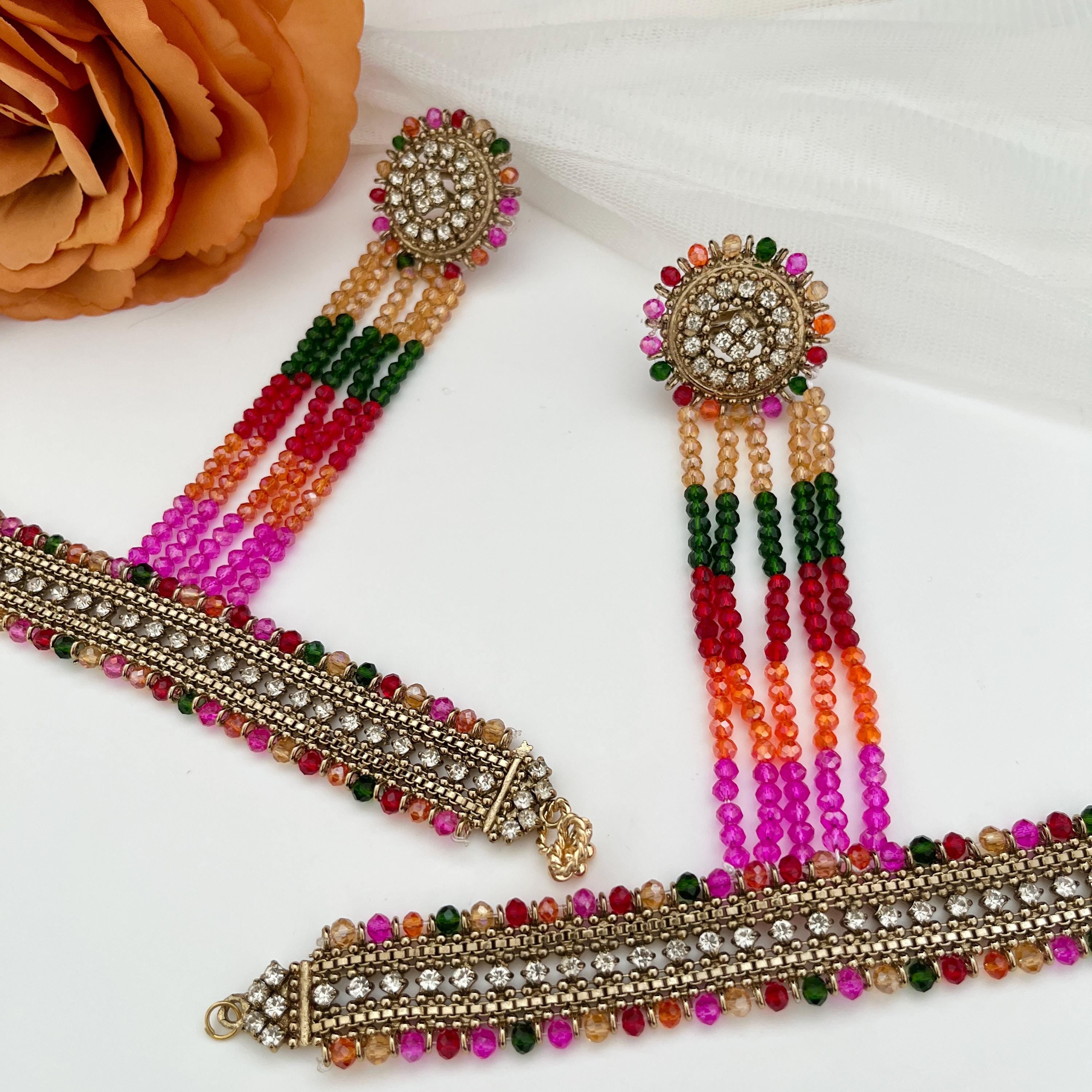 Beaded Hath Phool: Indian Bridal Jewelry, Ring Bracelet