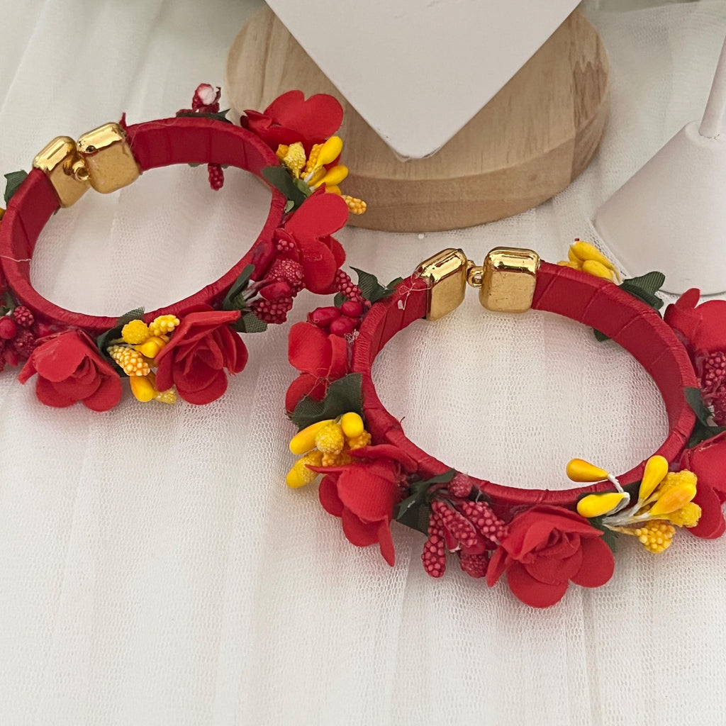Handcrafted Floral Jewelry Set: Indian Wedding Haldi Mehndi Necklace