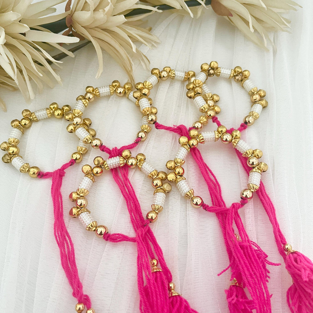 Bracelet Ganney & Atta Mauli Ball Indian Punjabi Wedding Maiyan Ceremony Haldi Ceremony Wedding Momento Favours Gift Fancy Gane Gaanas