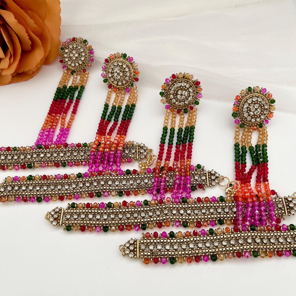 Beaded Hath Phool: Indian Bridal Jewelry, Ring Bracelet