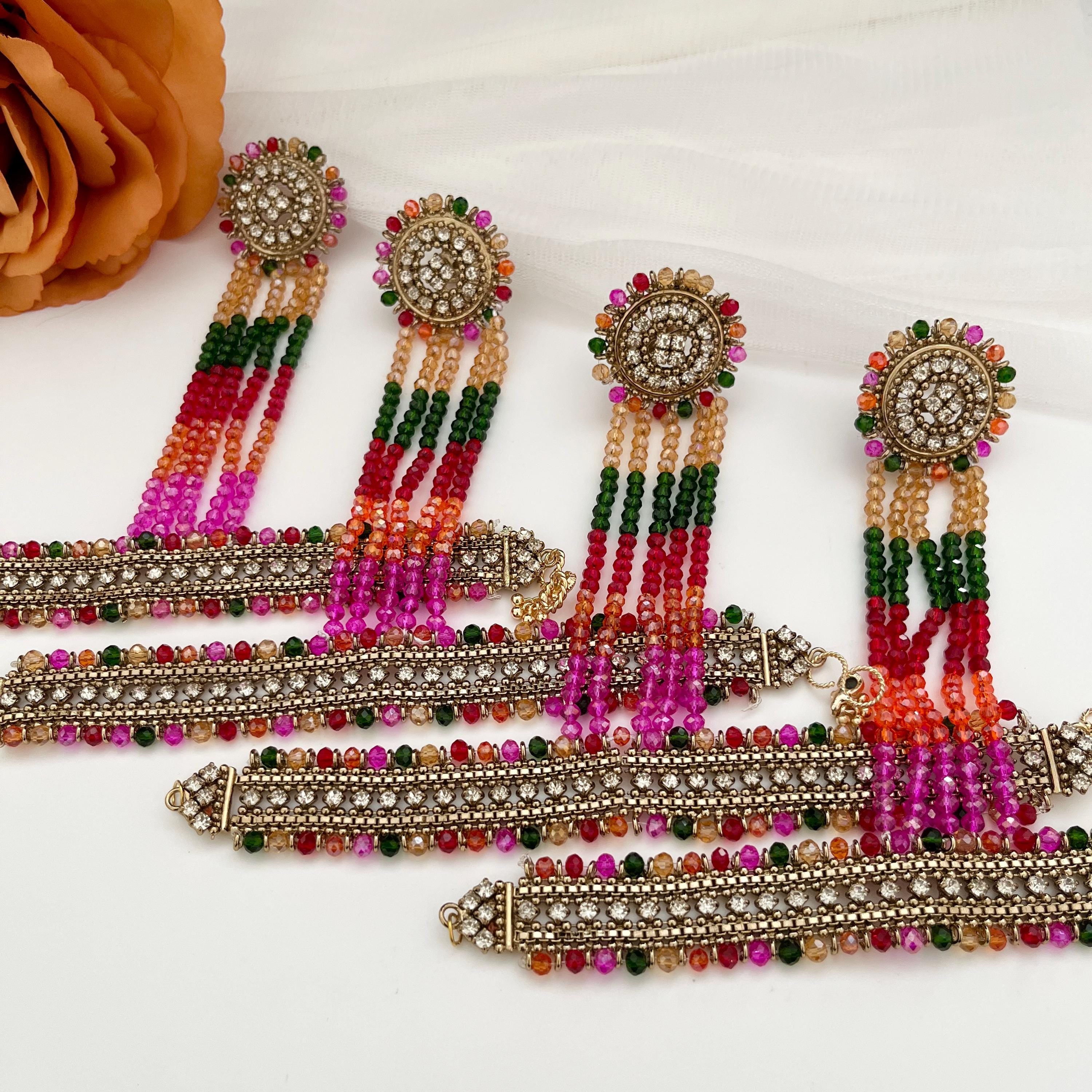 Beaded Hath Phool: Indian Bridal Jewelry, Ring Bracelet