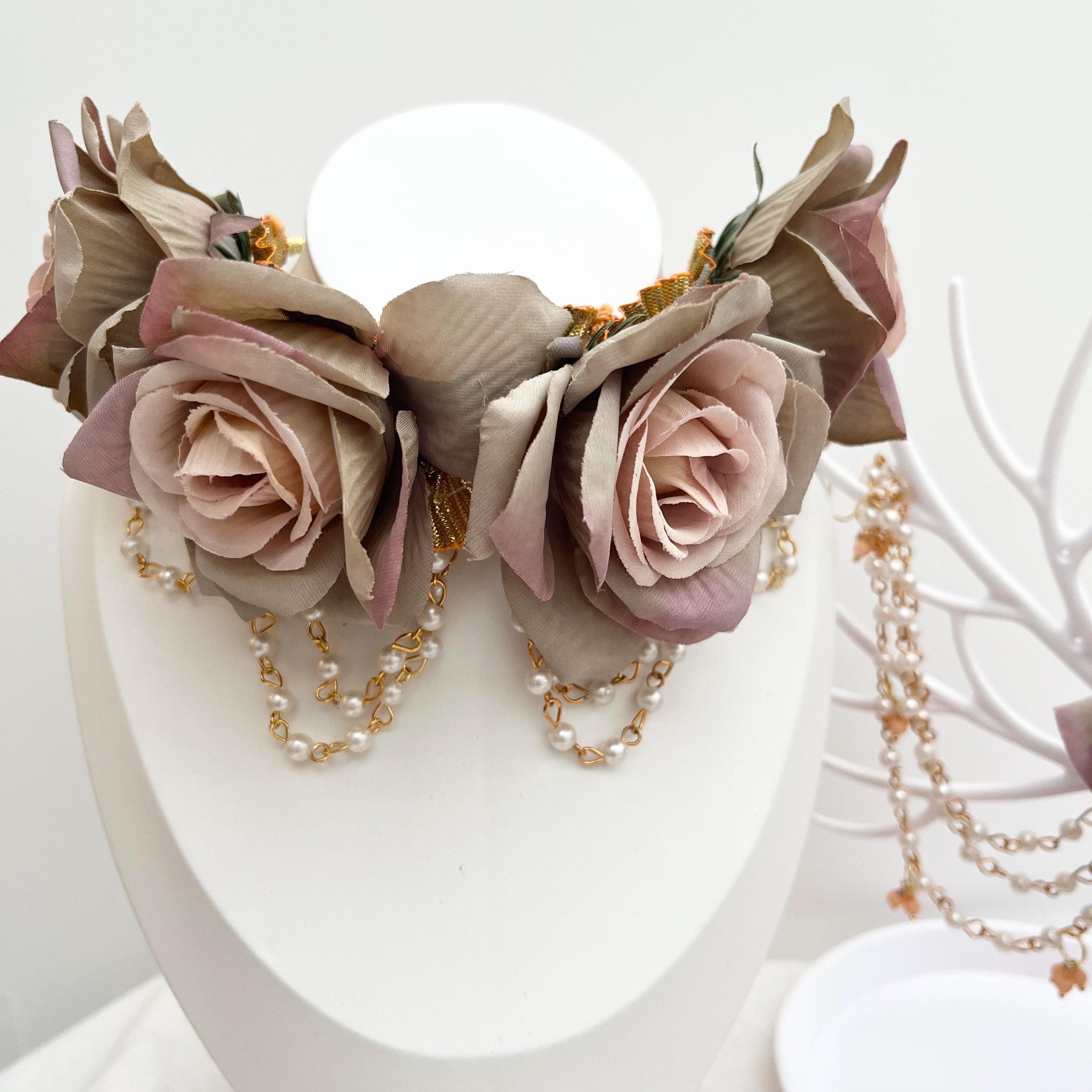Floral Indian Bridal Jewelry Set: Haldi Maiyoon Accessory
