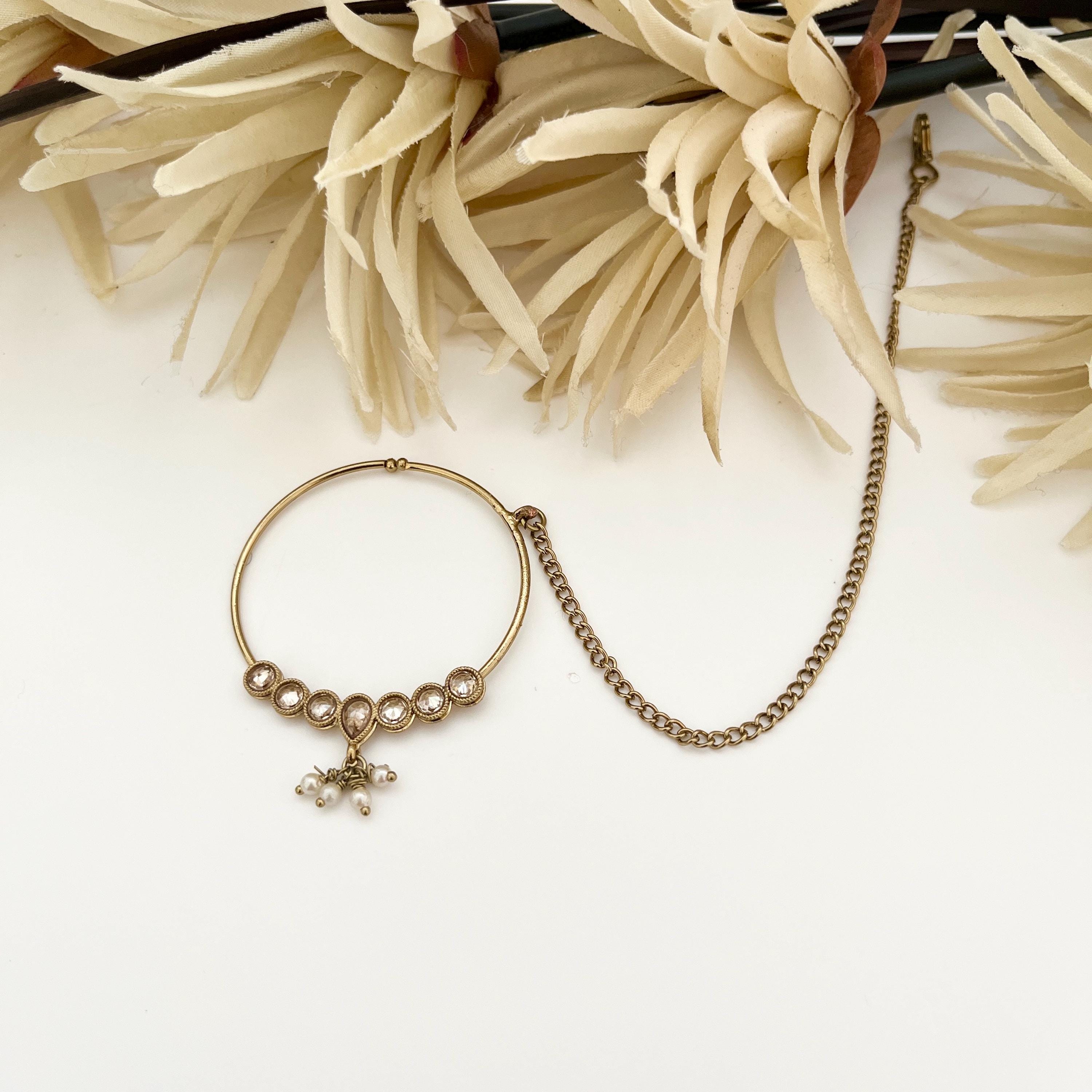 Nath nose ring | Nath/Nose ring/Nathni/clip on Nath | Bridal/wedding/engagement | Asian/Indian/Pakistani Jewellery