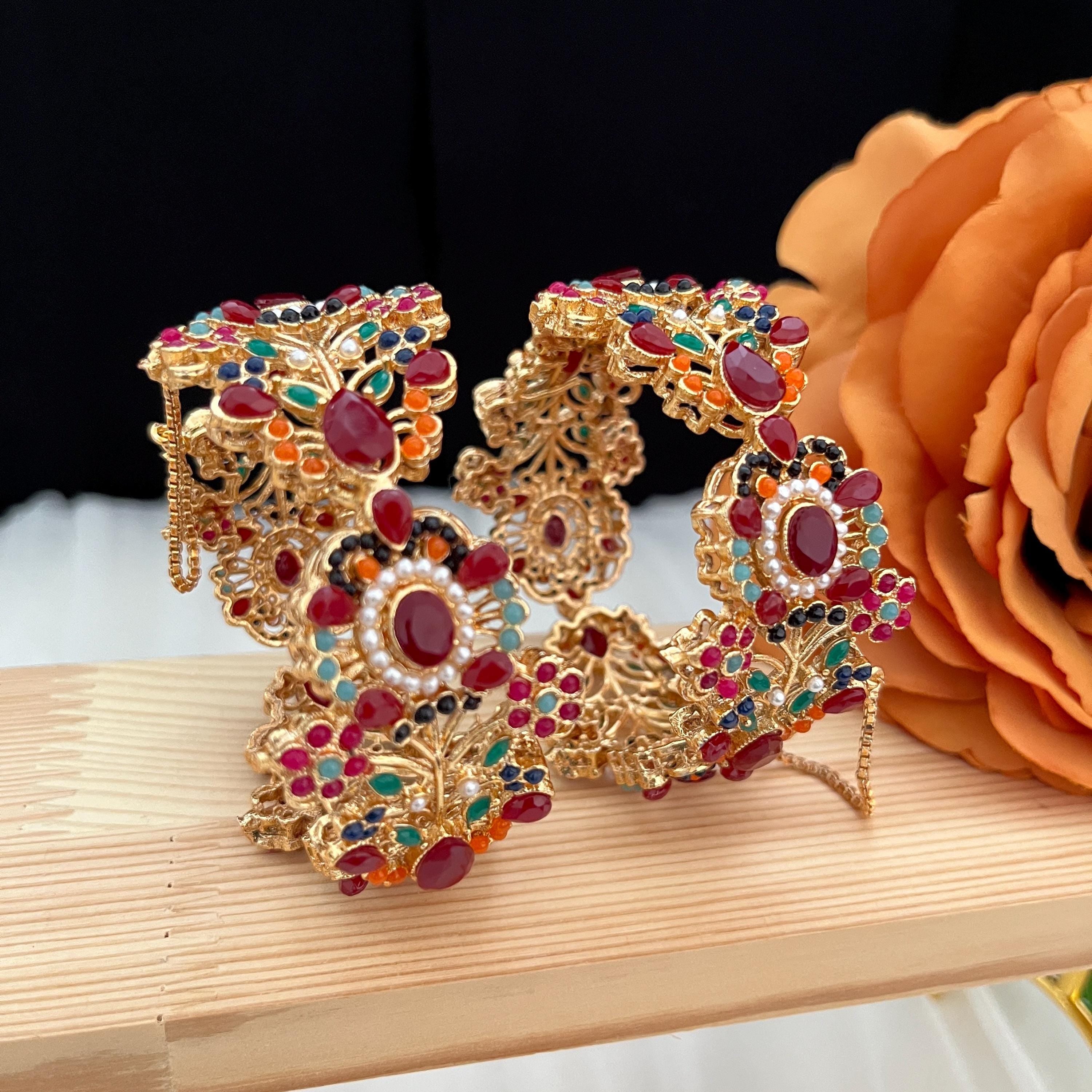 Traditional Indian Bangles | Kangan | Rajasthani Chura | Royal Wedding Bangles | Punjabi Chura | Kundan Bridal Chura | Chura Bangles
