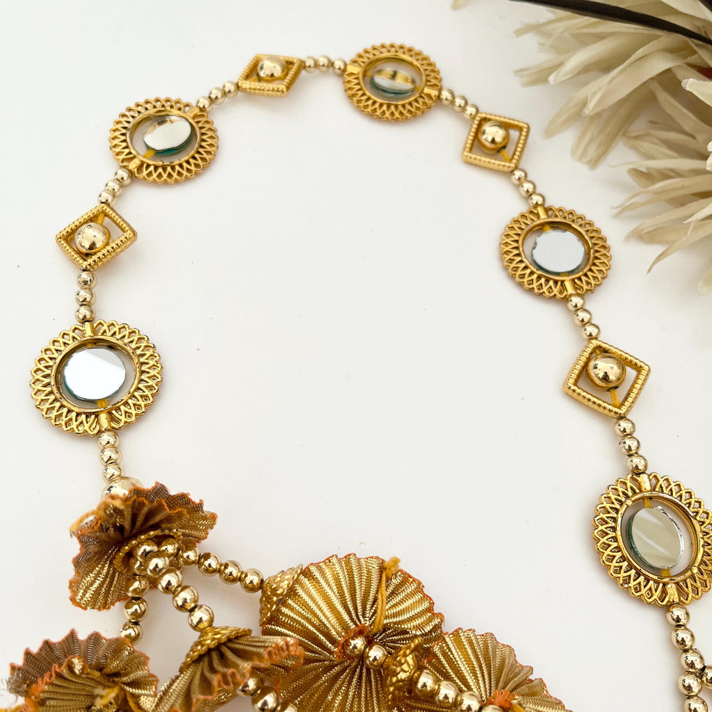 Punjabi Mirror Paranda: Braided Hair Accessory with Pom Poms