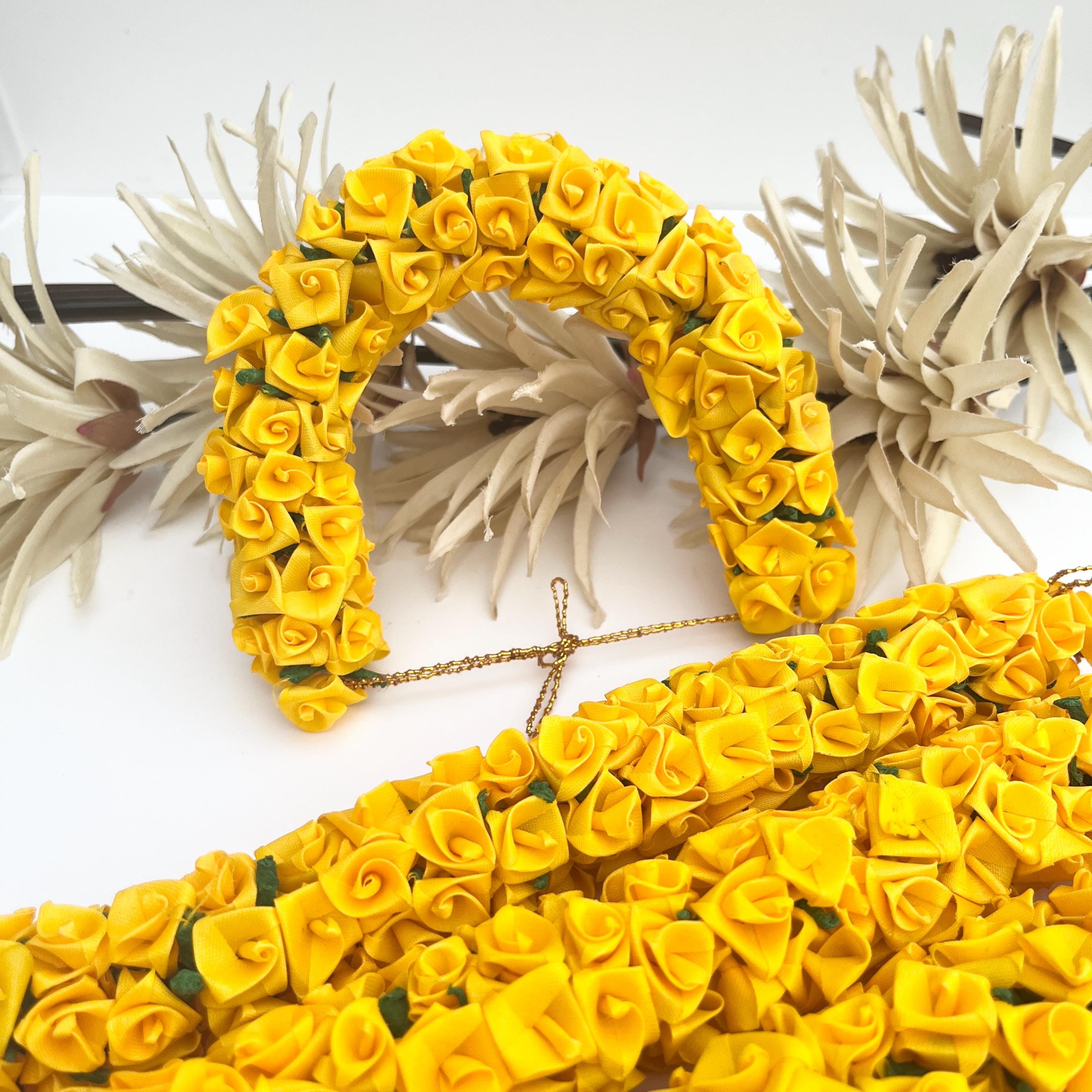 Reusable Gajra Hair Tiara: Foam Fabric Floral Hair Accessories