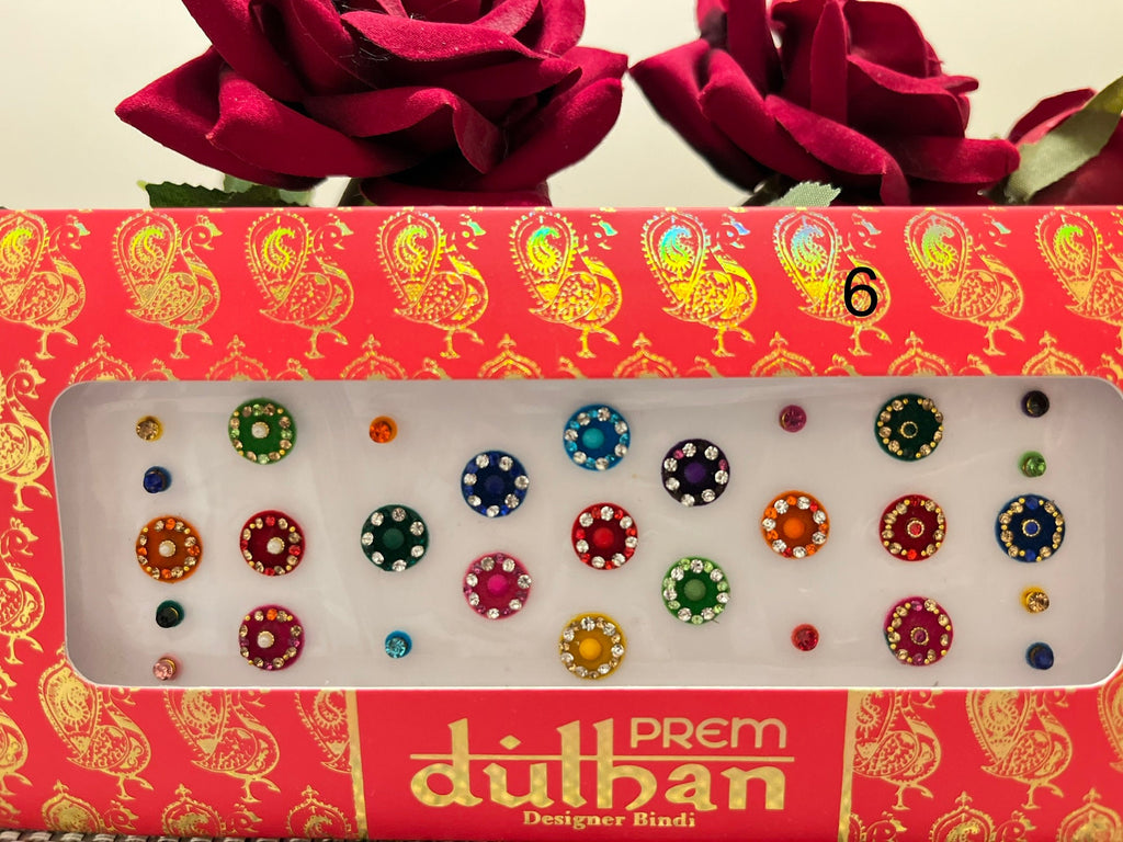Indian Punjabi Bollywood traditional Fancy Bindi Packets Multicolour