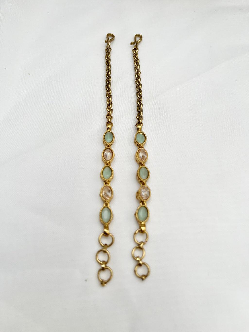 Indian Jewellery Punjabi Bollywood Earring Chain Kundan Sahara