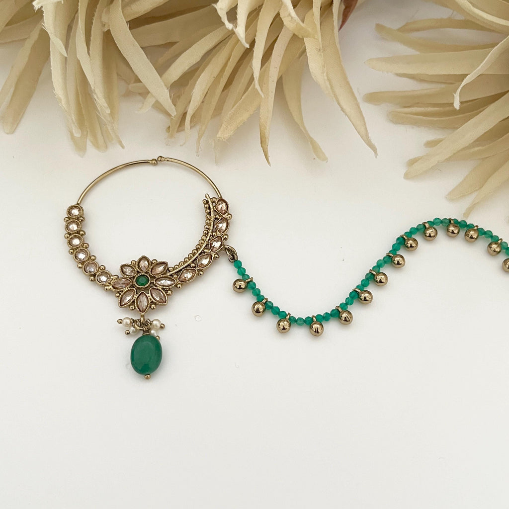 Nath nose ring | Nath/Nose ring/Nathni/clip on Nath | Bridal/wedding/engagement | Asian/Indian/Pakistani Jewellery