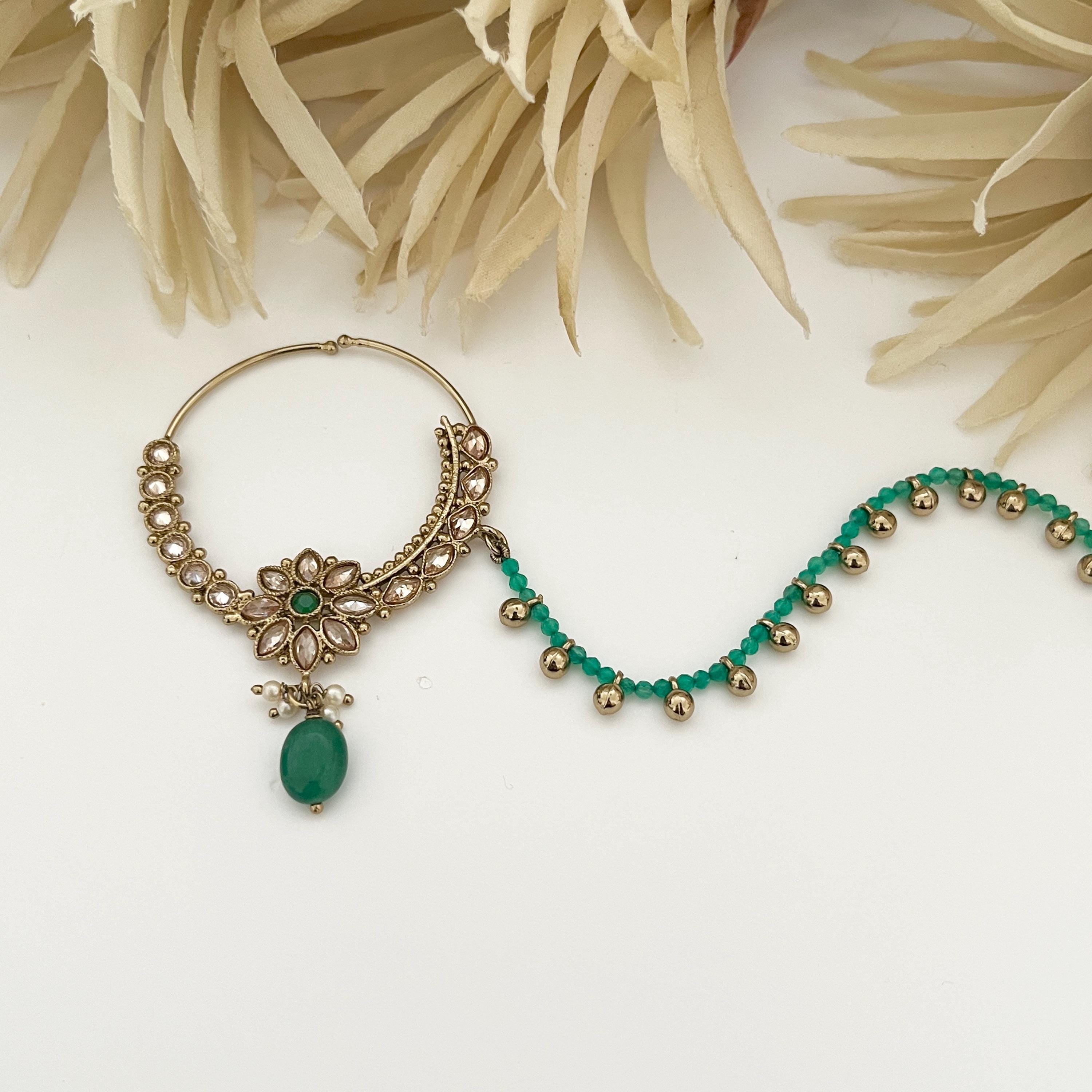 Nath nose ring | Nath/Nose ring/Nathni/clip on Nath | Bridal/wedding/engagement | Asian/Indian/Pakistani Jewellery