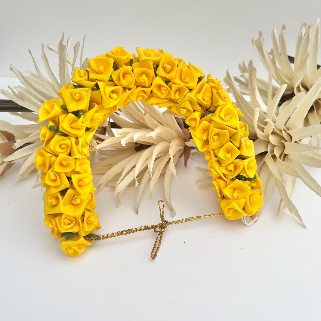 Reusable Gajra Hair Tiara: Foam Fabric Floral Hair Accessories