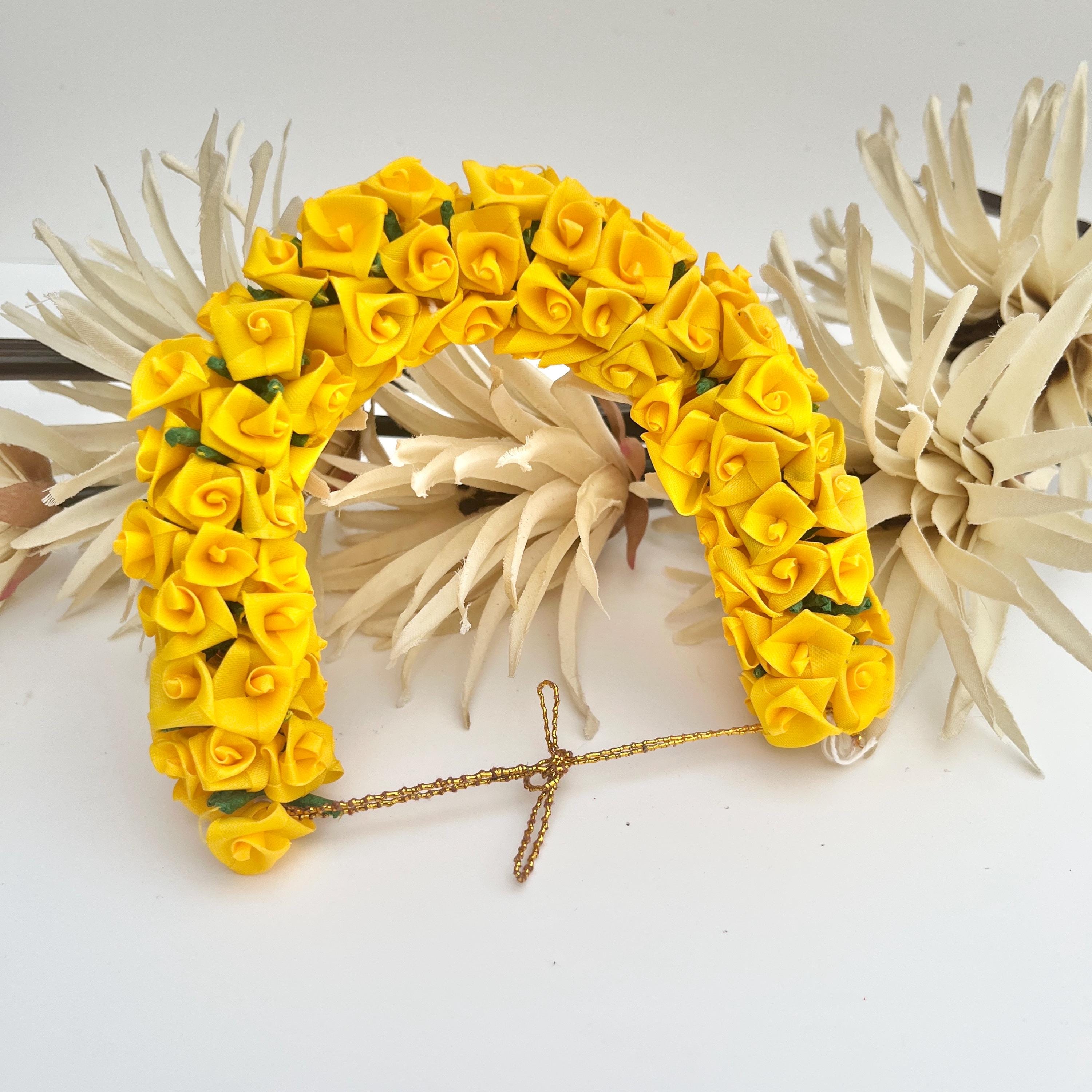 Reusable Gajra Hair Tiara: Foam Fabric Floral Hair Accessories