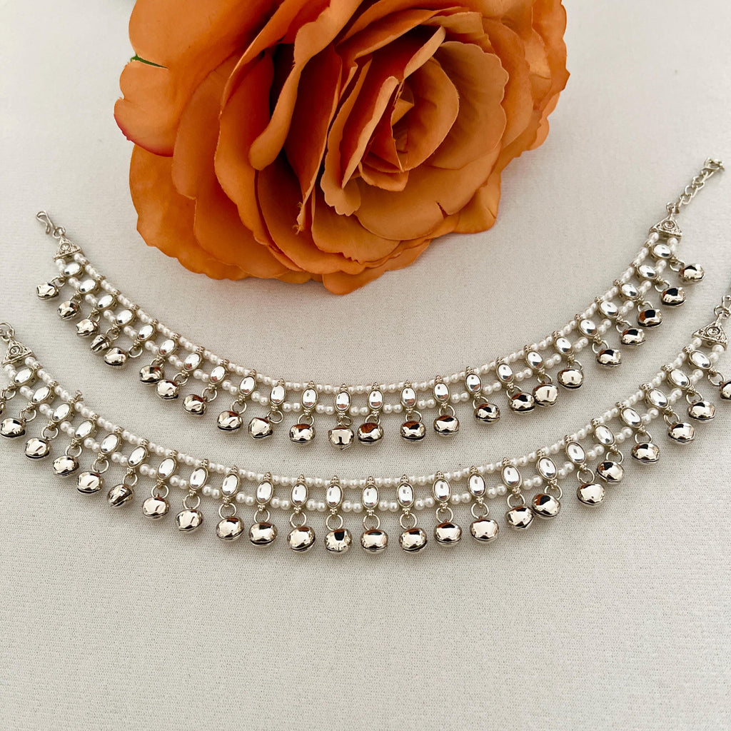 Silver Ghungroo Payal Anklets: Gold Wedding Body Jewelry