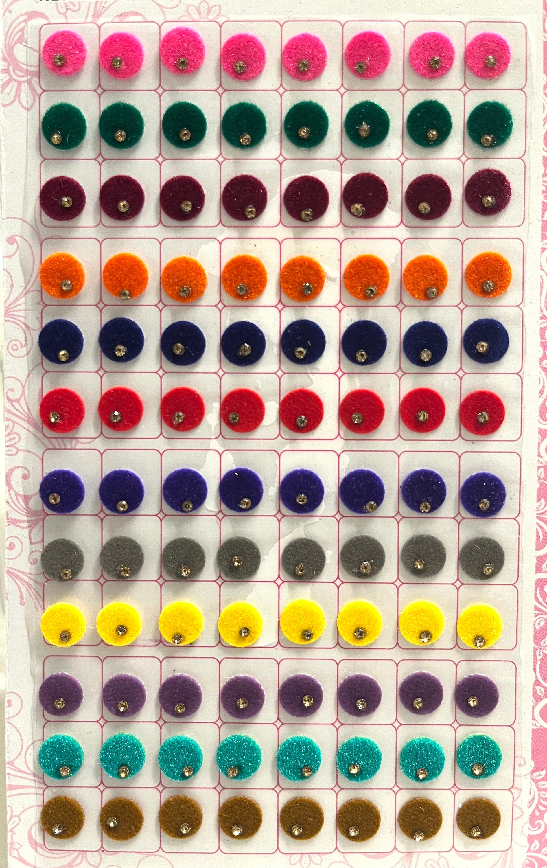 Indian Punjabi Bollywood traditional Fancy Bindi Packets Multicolour