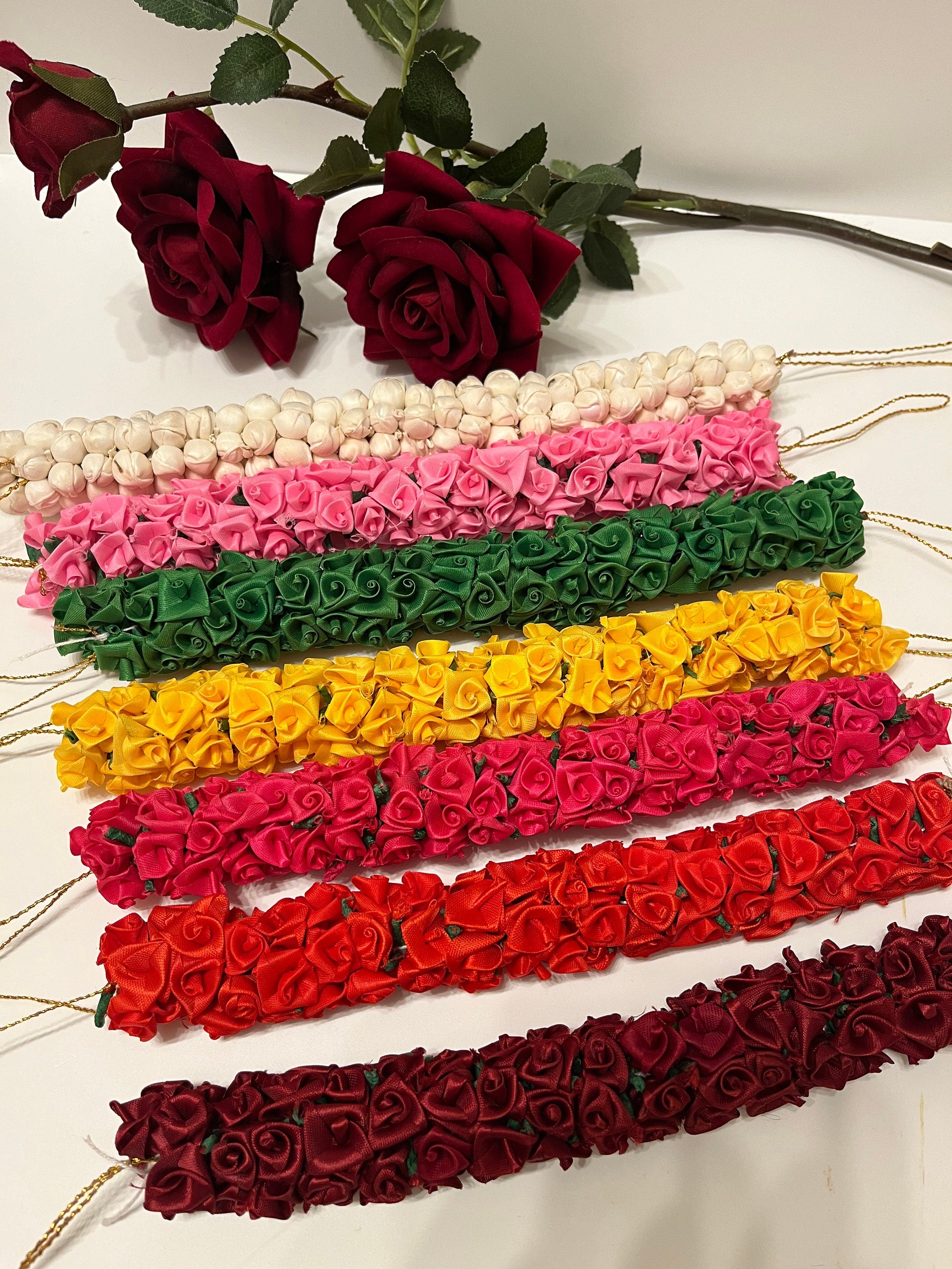 Resuable Gajra hair accessories tiara, made of foam fabric. Bharatanatyam / kuchipudi dance / weddings/ events/ bride / hair accessories