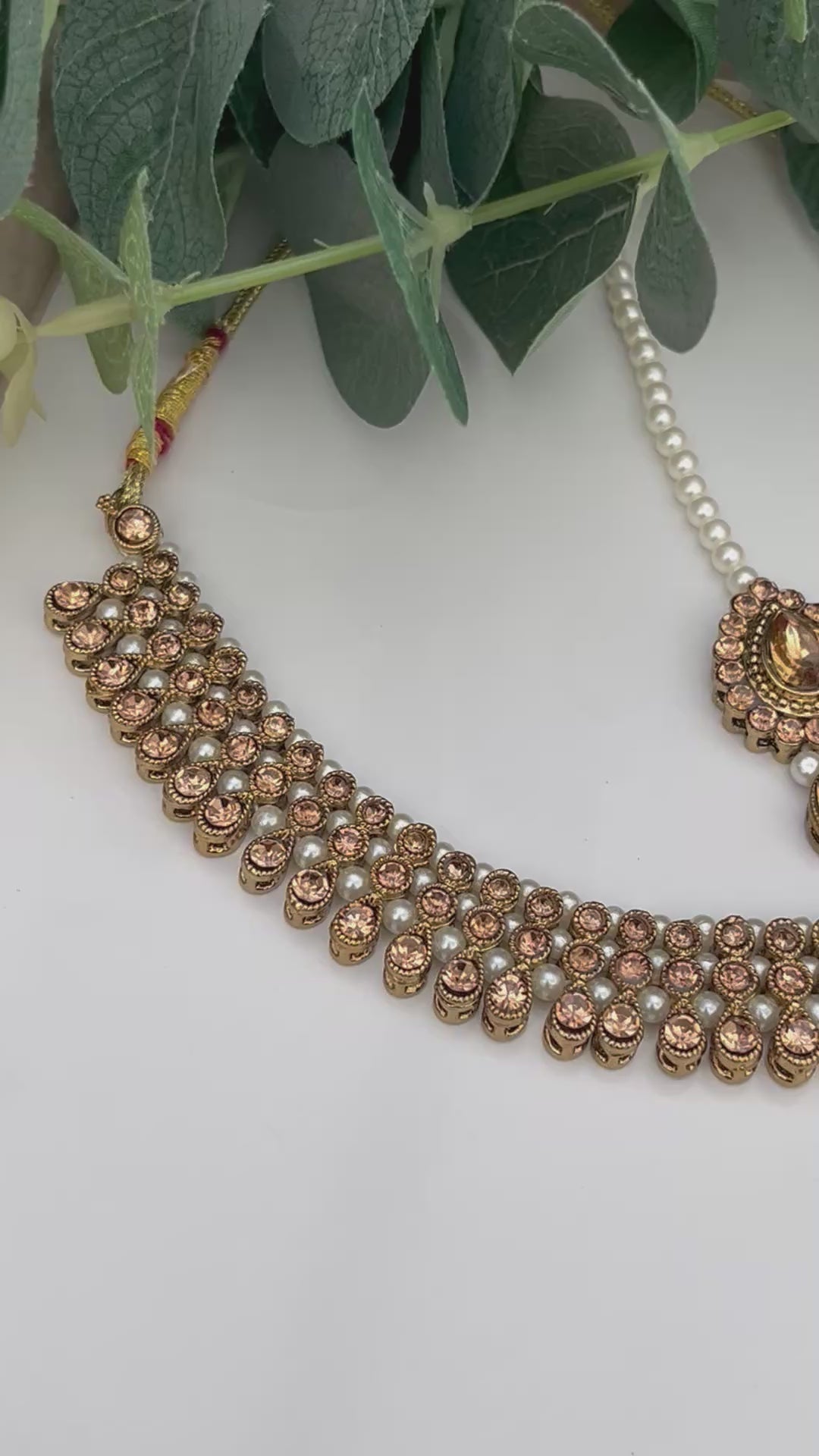 Reverse AD Gold and Antique Stone coloured Jewellery